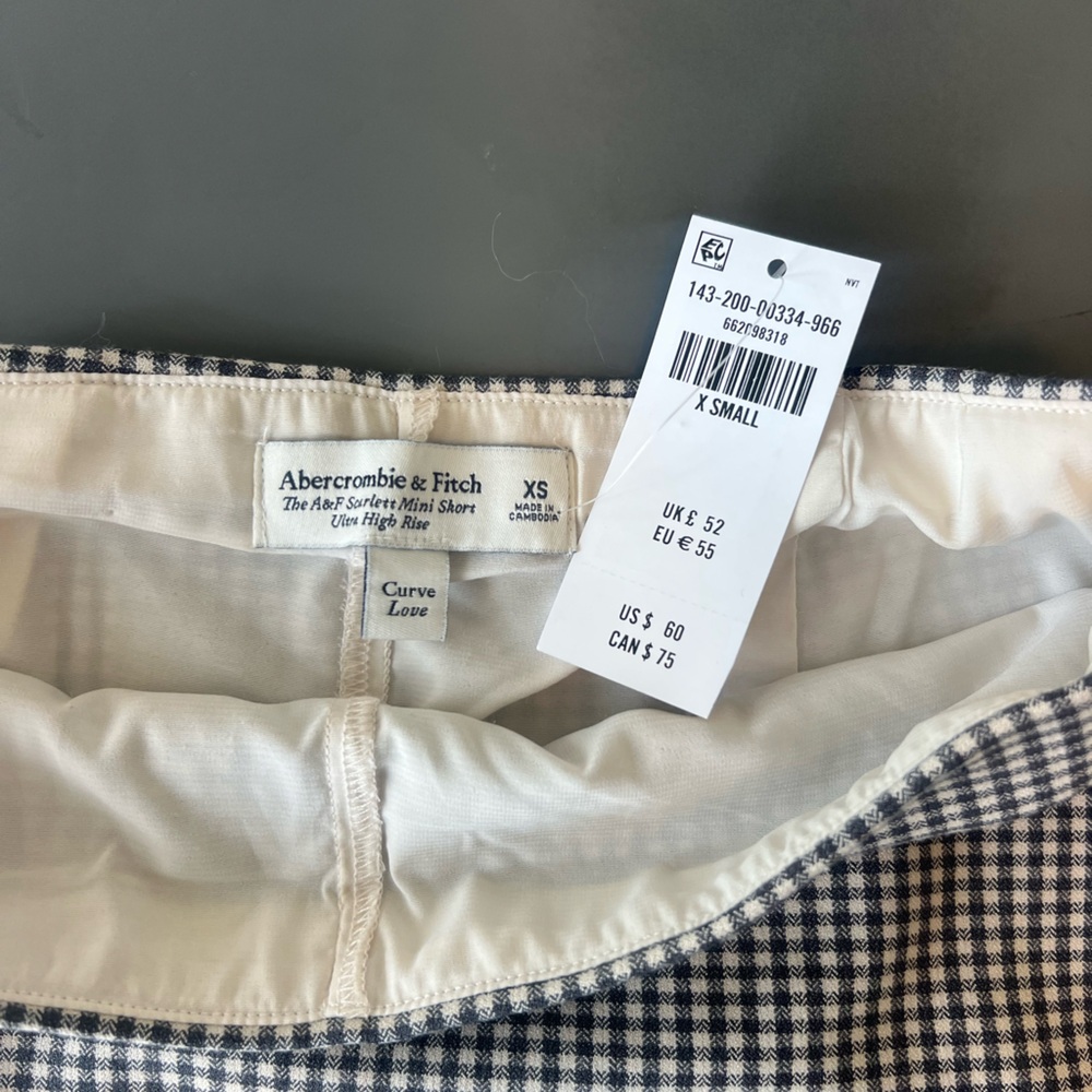 Dark grey and White Checkered Mini Skort - Picture 3 of 5
